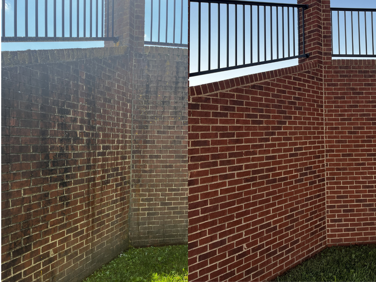 Brick retaining wall