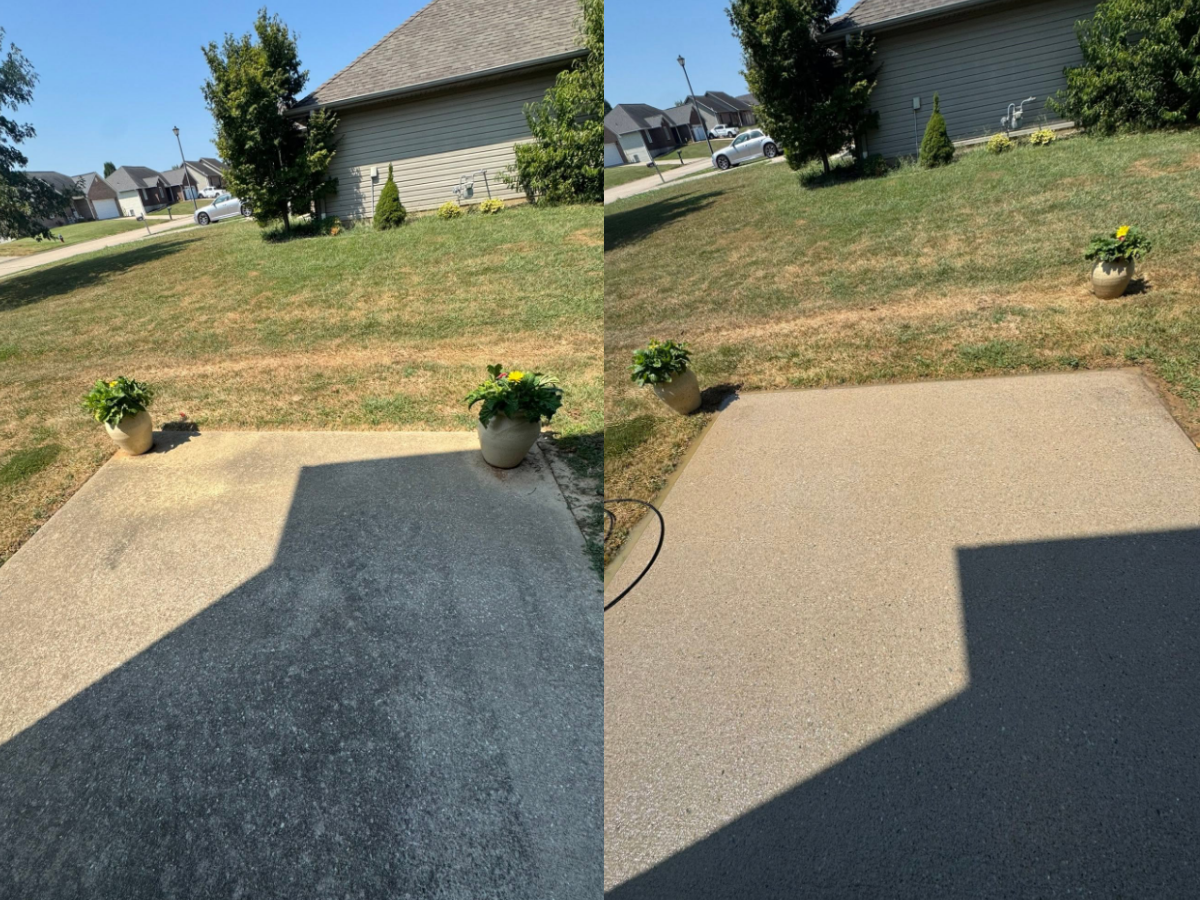 Concrete walkway