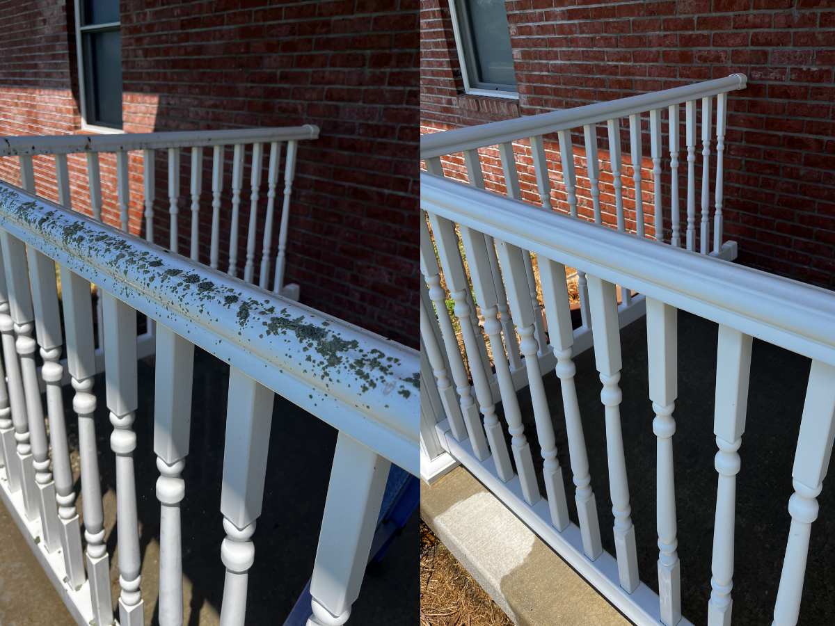 Composite deck cleaning