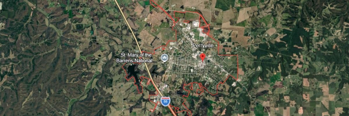 Aerial view of Perryville, MO — Apex Pressure Washing service area