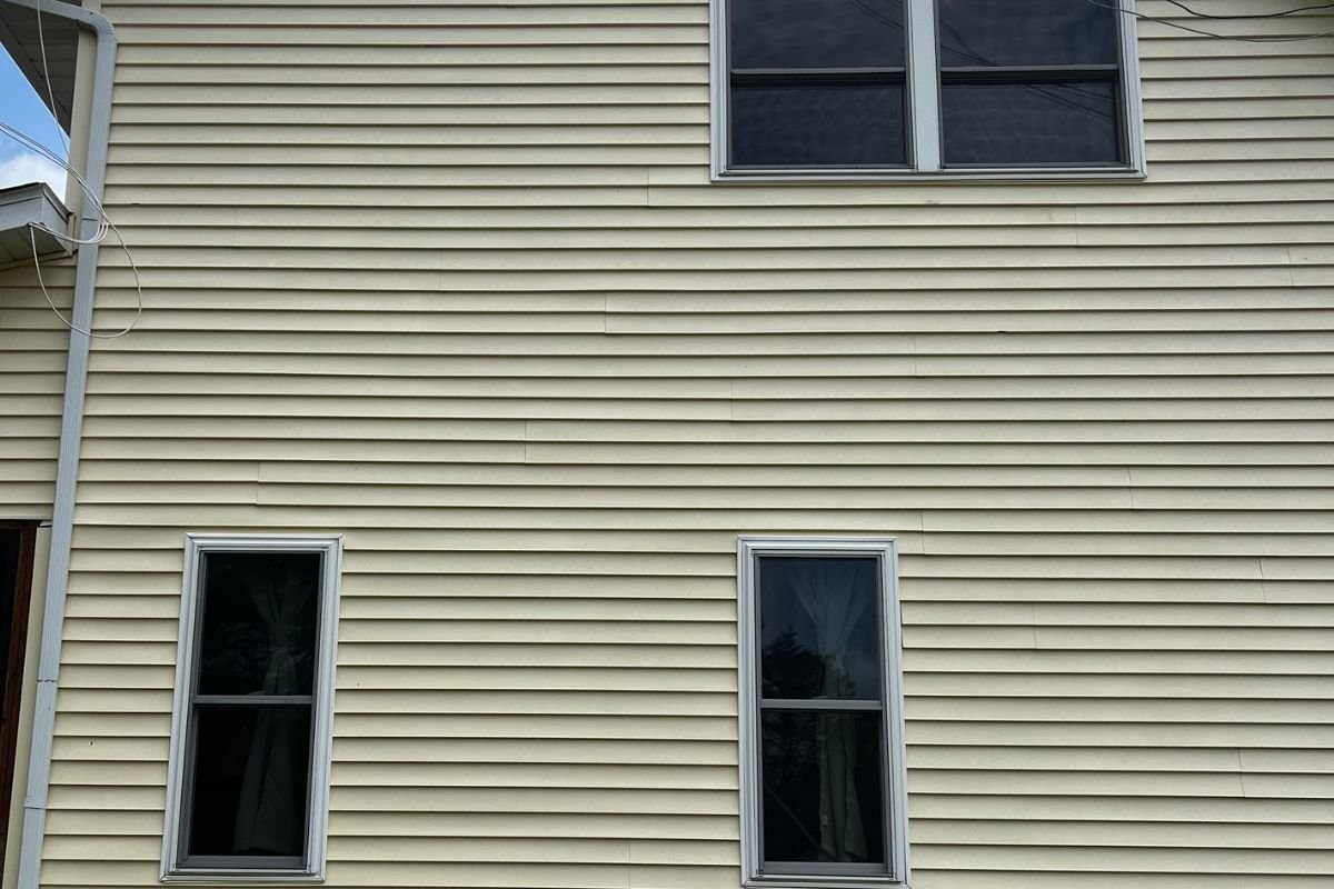 After pressure washing